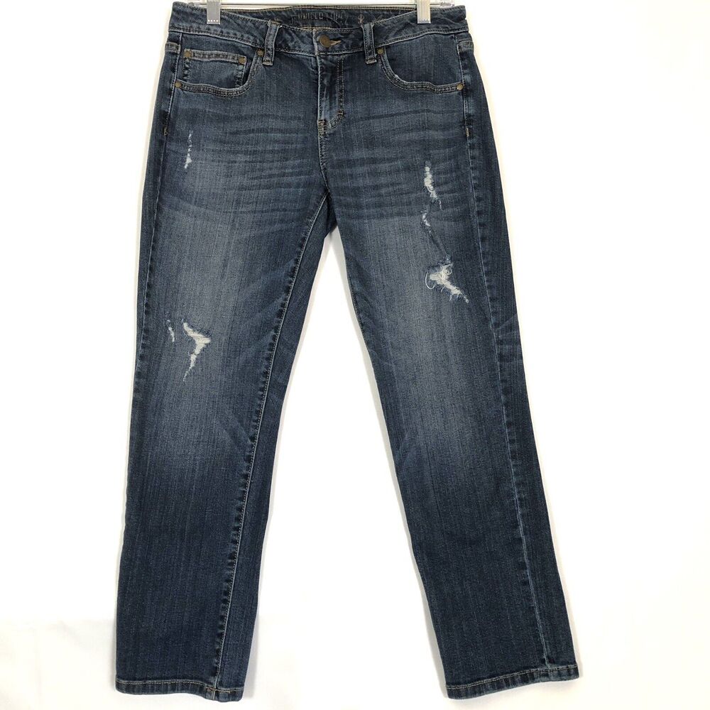 Jennifer Lopez JLo Boyfriend Jeans Womens Size 2 Slim Mid Rise Stretch Denim